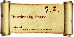 Thuránszky Petra névjegykártya