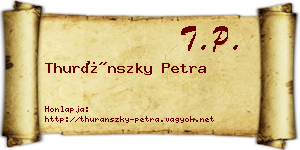 Thuránszky Petra névjegykártya