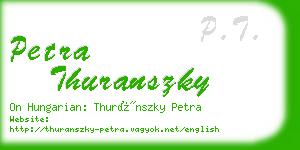 petra thuranszky business card